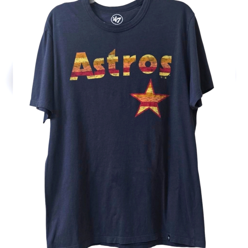 Men's Housyon Astros '47 Navy Premier Franklin  T-Shirt Size L